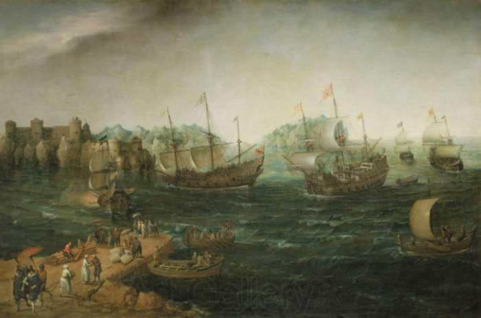 Hendrik Cornelisz. Vroom Ships trading in the East. Germany oil painting art